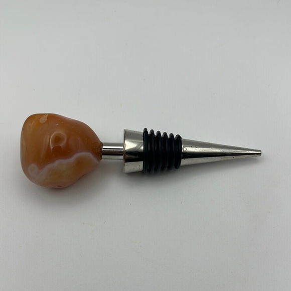 Carnelian Agate Wine Bottle Stopper - Picture 3 of 11